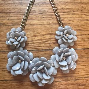 Gray flower necklace